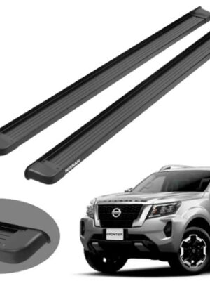 Estribo Solar alumínio preto Frontier