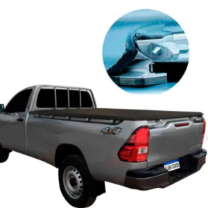 Capota Marítima Flash Cover Force Hilux Cabine Simples 2016 a 2026 Com Grade de Vidro