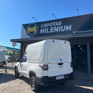 Capota de Fibra Strada Cabine Simples modelo Alta Meia Tampa