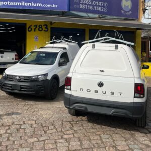 Capota Fibra Saveiro Cabine Simples modelo Baixa 12cm acima do teto.