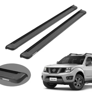 Estribo Solar Frontier Sel Plataforma em Alumínio Preto 2017 a 2026