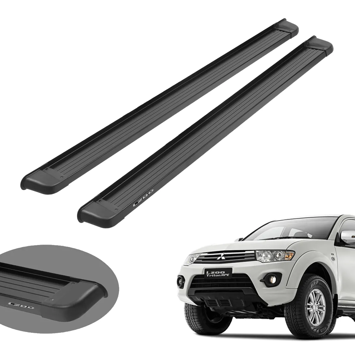 Estribo Solar Triton Plataforma em Alumínio Preto 2008 a 2016