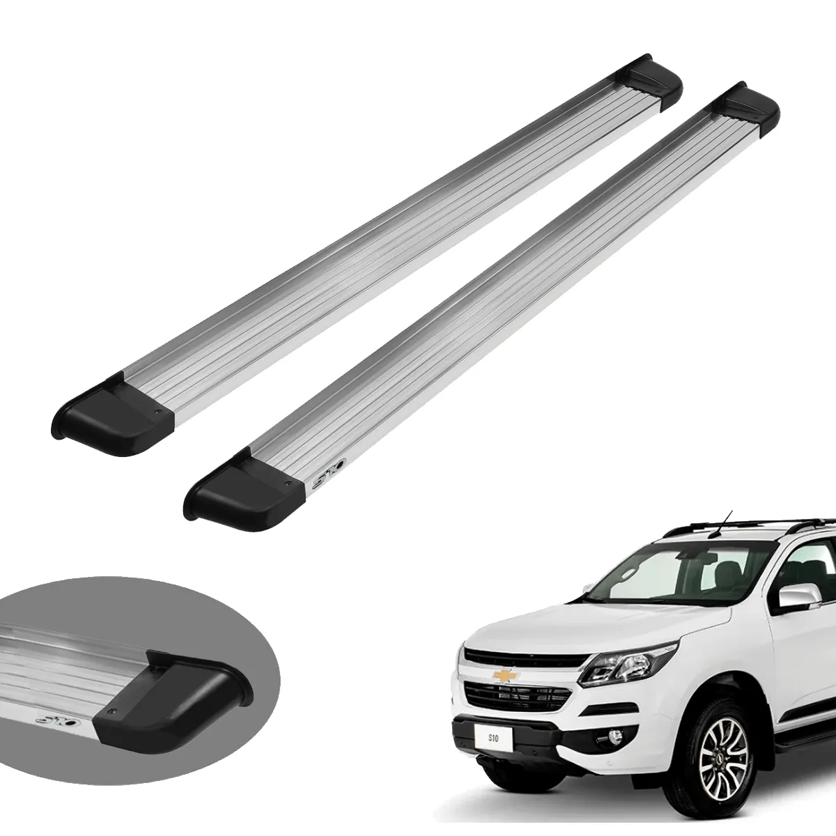 Estribo Solar S10 Plataforma em Alumínio Polido 2011 a 2026